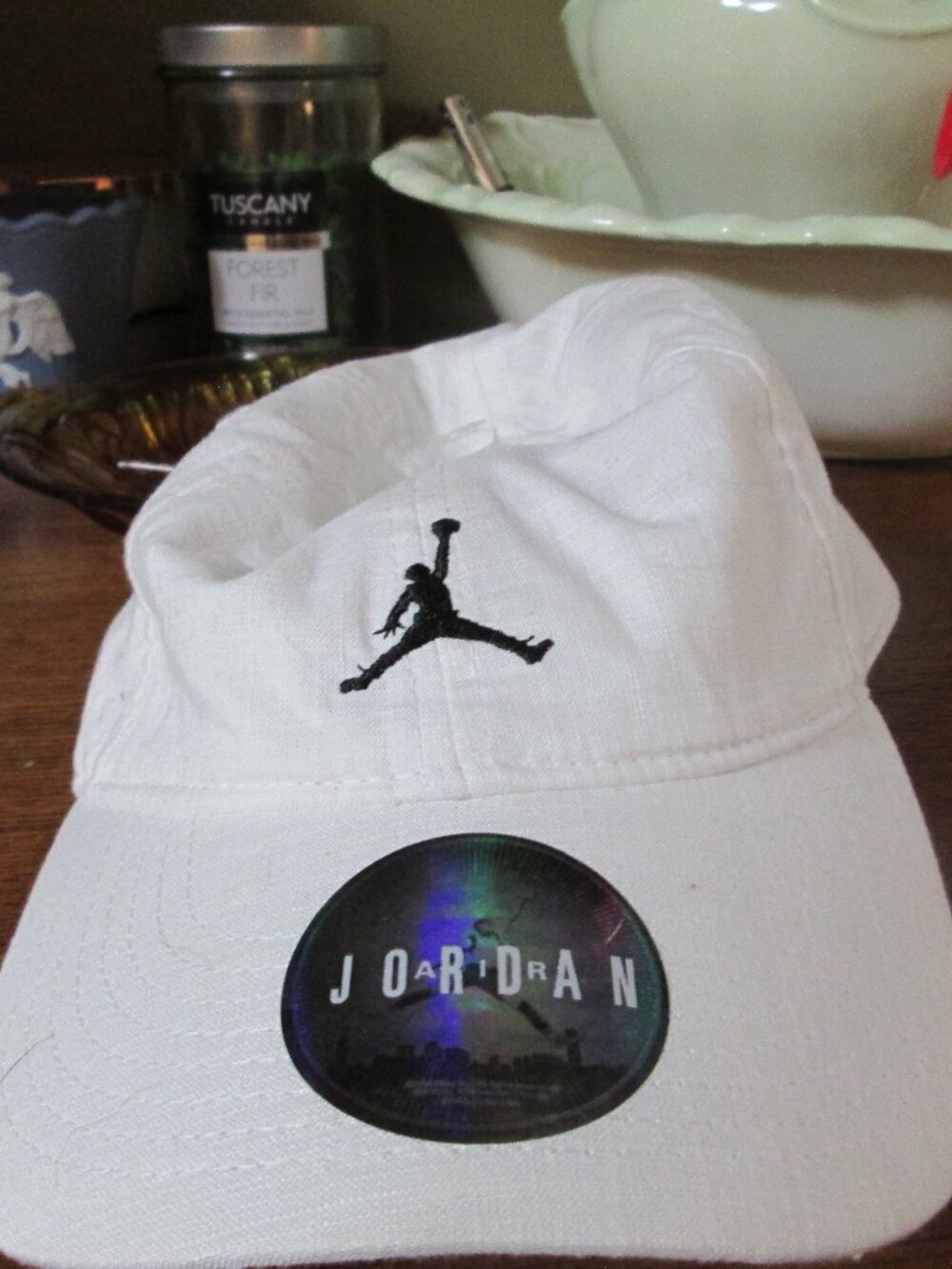 Youth one size Jordan Jump baseball cap buckle fit back white black